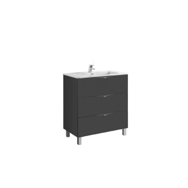 MOBILIER AGATA 79.7X45.3 GRI, 3 SERTARE + LAVOAR EMMA