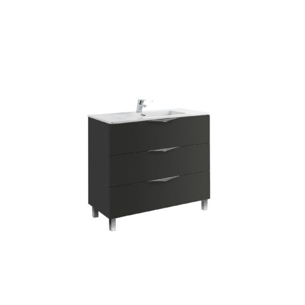 MOBILIER AGATA 99.7X45.3 GRI, 3 SERTARE + LAVOAR EMMA