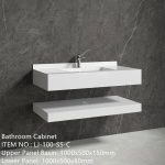 Mobilier baie compozit ceramic alb 1000x500x150 - imagine 2