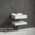 Mobilier baie compozit ceramic alb 600x500x150 - imagine 2