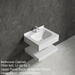 Mobilier baie compozit ceramic alb 600x500x150