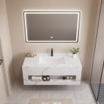 Mobilier baie compozit ceramic alb fulger WHRS 1000x500x420