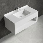 Mobilier baie compozit ceramic LJ-100-WHRS-C 1000x500x420 - imagine 2