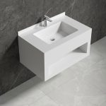 Mobilier baie compozit ceramic LJ-80-WHRS-C 800x500x420 - imagine 2