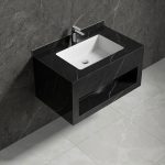 Mobilier baie compozit ceramic LJ-80-WHRS-L 800x500x420 - imagine 2