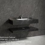 Mobilier baie negru compozit ceramic 1000x500x150