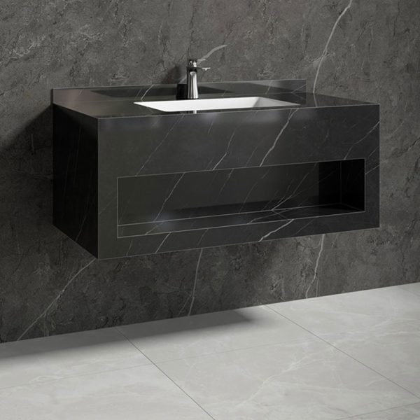 Mobilier baie negru compozit ceramic LJ-100-WHRS-L 1000x500x420