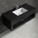 Mobilier baie negru compozit ceramic LJ-120-WHRS-L 1200x500x420 - imagine 2