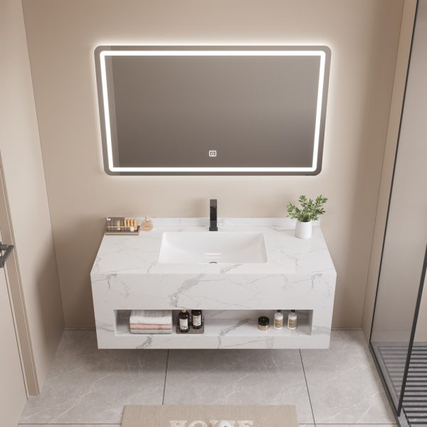 Mobilier baie compozit ceramic alb fulger WHRS 1200x500x420