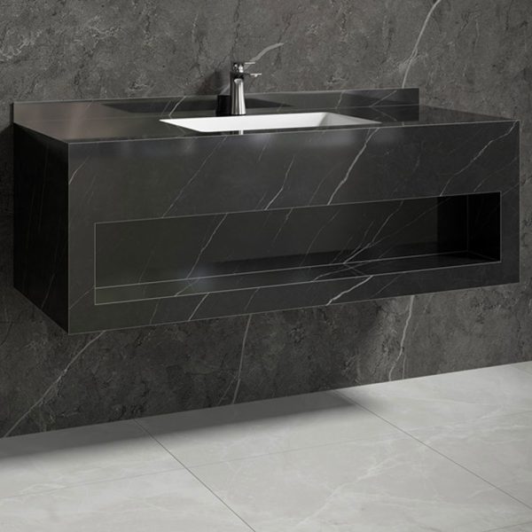 Mobilier baie negru compozit ceramic LJ-120-WHRS-L 1200x500x420