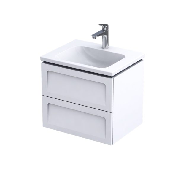 MOBILIER BERYL 60 CM, 2 SERTARE, ALB MAT NOU