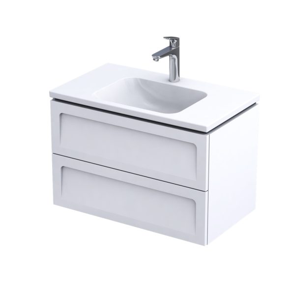 MOBILIER BERYL 80 CM, 2 SERTARE, ALB MAT