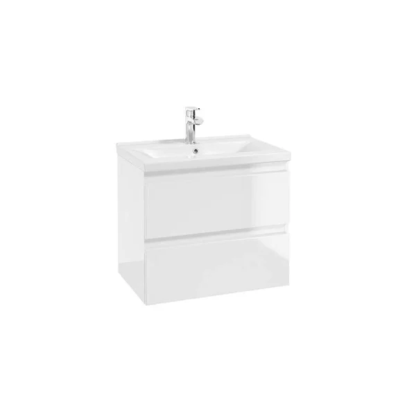 MOBILIER COMO 60, 59.9X40X50 CM, 2 SERTARE SOFT-CLOSE, ALB LUCIOS