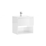 MOBILIER DAILY 60X46X56.5 ALB LUCIOS,1 SERTAR+RAFT,CU LAVOAR