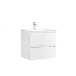 MOBILIER DAILY 60X46X56.5 ALB LUCIOS, 2 SERTARE,CU LAVOAR