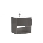 MOBILIER DAILY 60X46X56.5 ANTRACIT LUCIOS,1 SERTAR+RAFT,CU LAVOAR