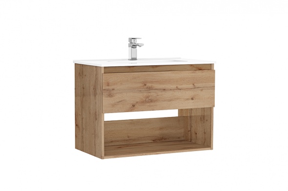 MOBILIER DAILY 80X46X56.5 STEJAR RUSTIC,1 SERTAR+RAFT,CU LAVOAR