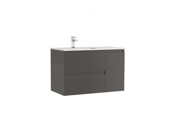 MOBILIER DAILY 90X46X56.5 ANTRACIT LUCIOS, 2 SERTARE+1 USA,CU LAVOAR