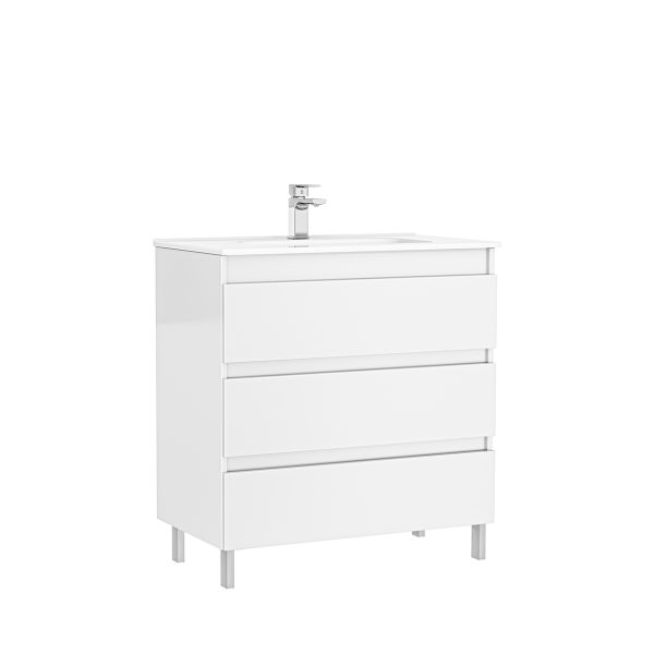 MOBILIER DAILY STATIV 80X46X56.5 ALB LUCIOS,3 SERTARE,CU LAVOAR
