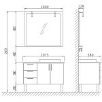 MOBILIER DE BAIE LESSO LG 1307 - imagine 2