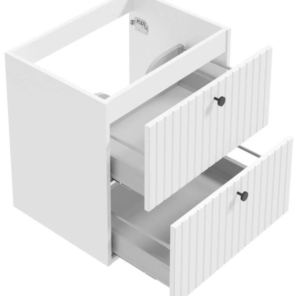 MOBILIER FUEGO 80, SUSPENDAT, 80X60X45 CM, DOUA SERTARE SOFT-CLOSE, FARA MANERE, ALB MAT