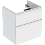MOBILIER GEBERIT ICON PENTRU LAVOAR 592X615X476, CU DOUA SERTARE, ALB MAT