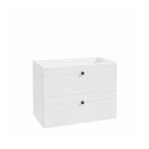 MOBILIER ISOLE 80, SUSPENDAT, 79.9X60X45.3 CM, DOUA SERTARE SOFT-CLOSE, FARA MANERE, ALB MAT