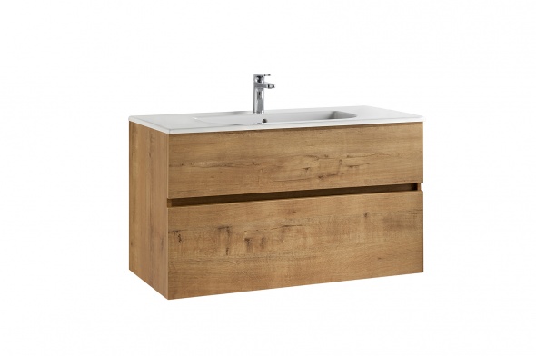 MOBILIER JADE 99.7X44.7 ROBLE,  2 SERTARE + LAVOAR MID 101X46