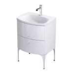 MOBILIER LOUIS 62 CM, 2 SERTARE SOFT-CLOSE, ALB LUCIOS