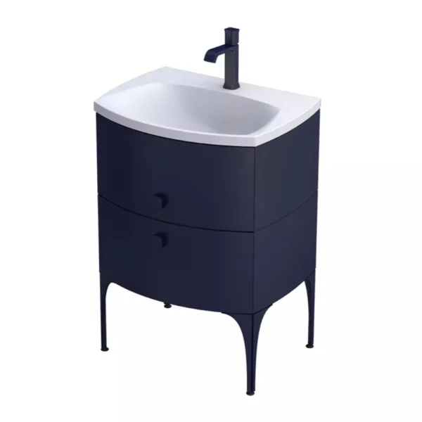 MOBILIER LOUIS 62 CM, 2 SERTARE SOFT-CLOSE,  BLEUMARIN MAT