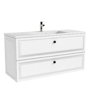 MOBILIER MONTEBIANCO 120 CM, 2 SERTARE, ALB MAT