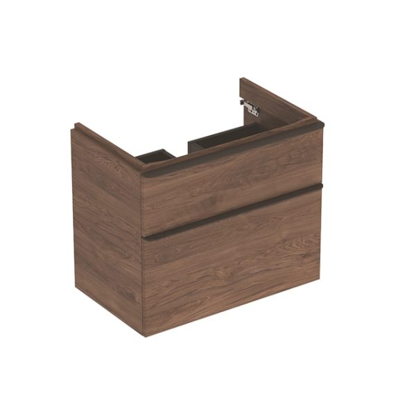 MOBILIER PENTRU LAVOAR SMYLE SQUARE CU DOUA SERTARE 73.4X47 NUC AMERICAN HICKORY
