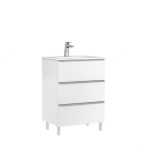 MOBILIER SHONA 60X46X56.5 ALB MAT,3 SERTARE,CU LAVOAR KLEA