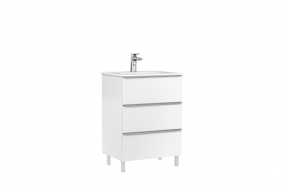 MOBILIER SHONA 60X46X56.5 ALB MAT,3 SERTARE,CU LAVOAR KLEA