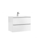 MOBILIER SHONA 80X46X56.5 ALB MAT,2 SERTARE,CU LAVOAR KLEA