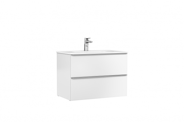 MOBILIER SHONA 80X46X56.5 ALB MAT,2 SERTARE,CU LAVOAR KLEA