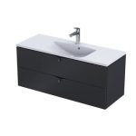 MOBILIER SIENA 120 CM, 2 SERTARE, NEGRU MAT