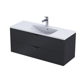 MOBILIER SIENA 120 CM, 2 SERTARE, NEGRU MAT