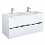 MOBILIER SILVER 120 CM DUBLU,2 SERTARE, ALB LUCIOS NOU