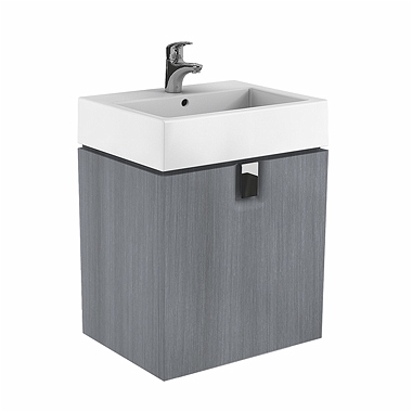 MOBILIER TWINS PENTRU LAVOAR 60 CM, CU 1 SERTAR,GRI STEJAR