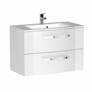 MOBILIER WAVE 80 CM, 2 SERTARE SOFT CLOSE, ALB LUCIOS  NOU