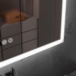 Oglinda baie led 80x60 cu dezaburire. Iluminare exterioara - imagine 4