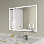 Oglinda baie 100x70 cu lupa. Iluminare led. Functie dezaburire - imagine 2