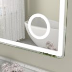 Oglinda baie 100x70 cu lupa. Iluminare led. Functie dezaburire - imagine 3