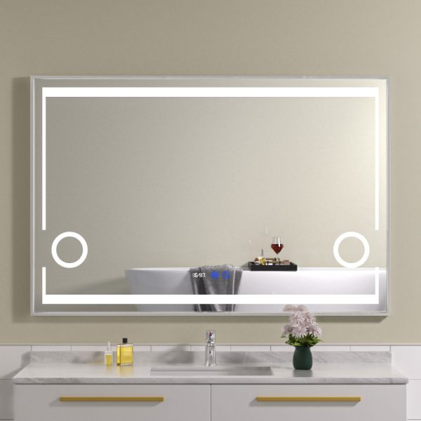 Oglinda baie 120x80 inramanta cu lupa si dezaburire