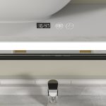 Oglinda baie cu led 120x80 rama neagra - imagine 3