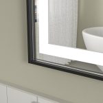 Oglinda baie cu led 120x80 rama neagra - imagine 4