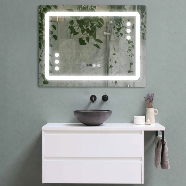 Oglinda baie 80x60 cu led si dezaburire 80-20-3-3