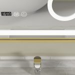 Oglinda baie 60x80 led cu lupa. Rama aurie - imagine 4