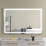 Oglinda baie led 120x80 cu functie dezaburire si ceas digital